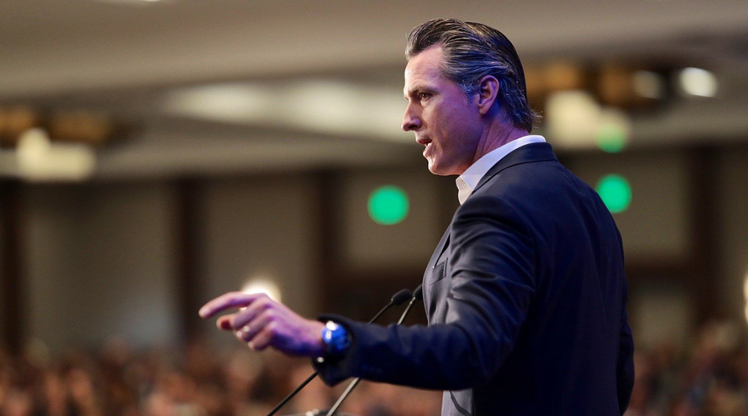 Gavin Newsom turned bright red after Ron DeSantis issued a new national blueprint