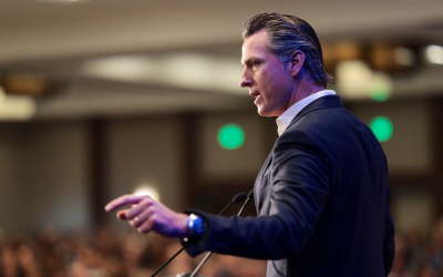 Gavin Newsom turned bright red after Ron DeSantis issued a new national blueprint